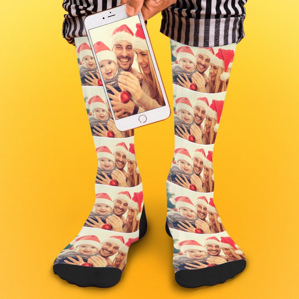 Chaussettes Personnalisées Chaussettes Photo Chaussettes Colorées Cadeau Pour La Famille - soufeelfr