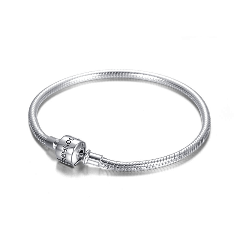 Bracelet Personnalisé Bracelet Complet Fleur Rose Chanceux En Argent