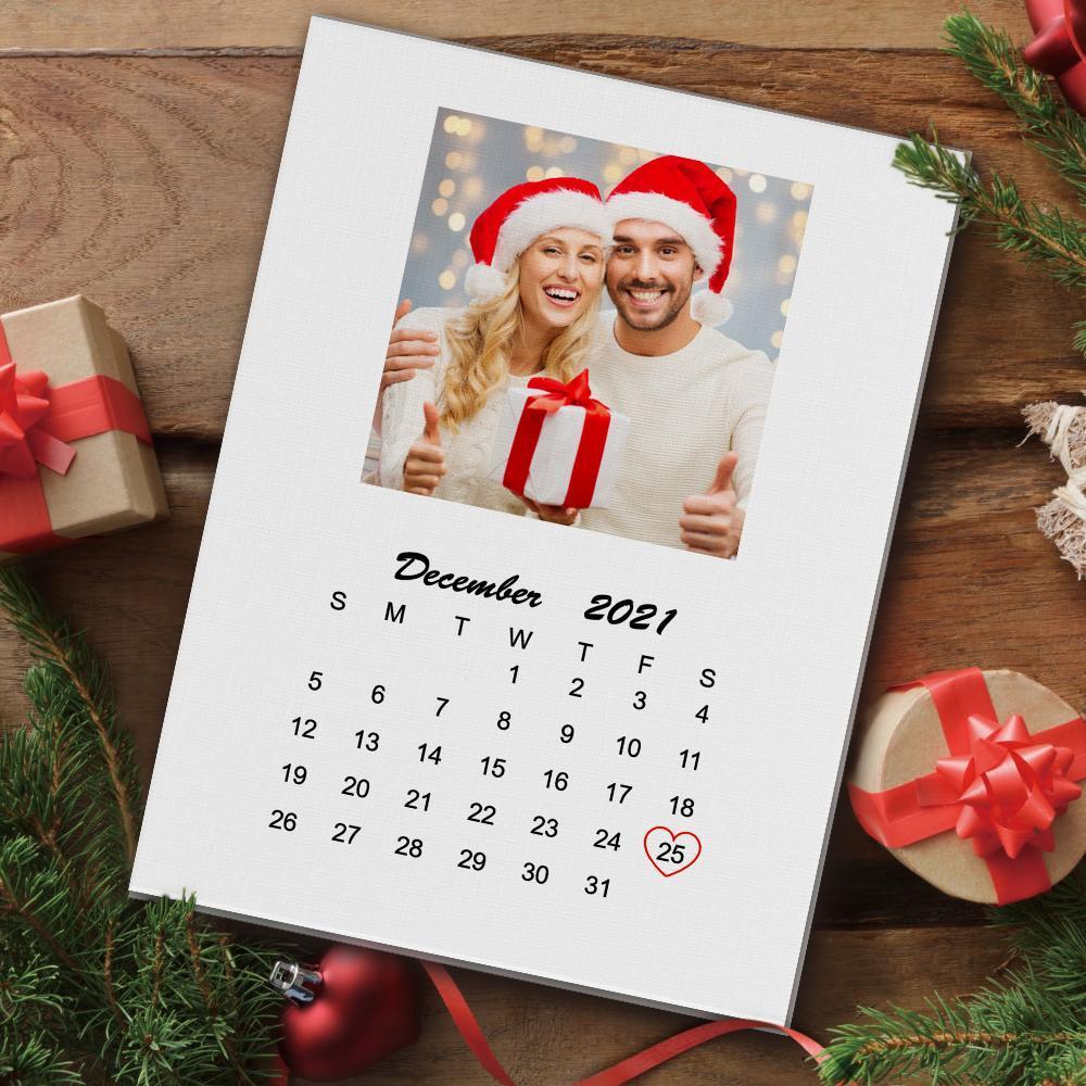 Christmas Gifts - Custom Engraved Calendar Oil Painting Frameless Romantic Design Gift For Couple-30cm × 40cm