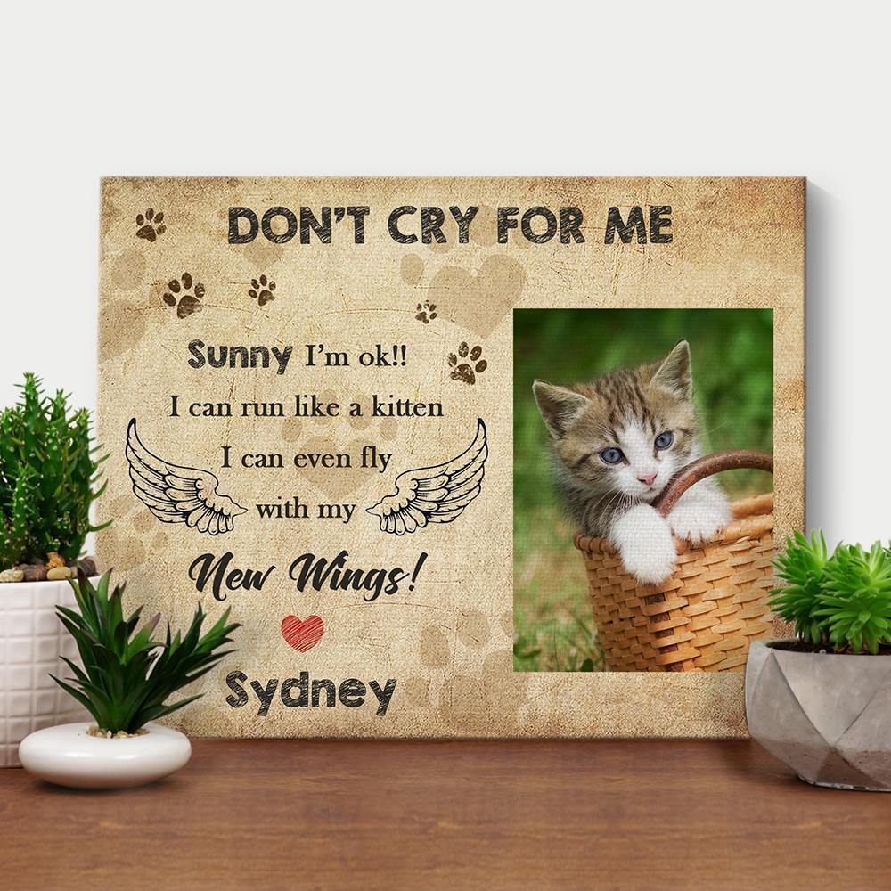 Cadre De Bricolage Personnalisé Sur Le Mur Pet Memorial Cat Photo Diy Frame - Don't Cry For Me - Soufeelfr