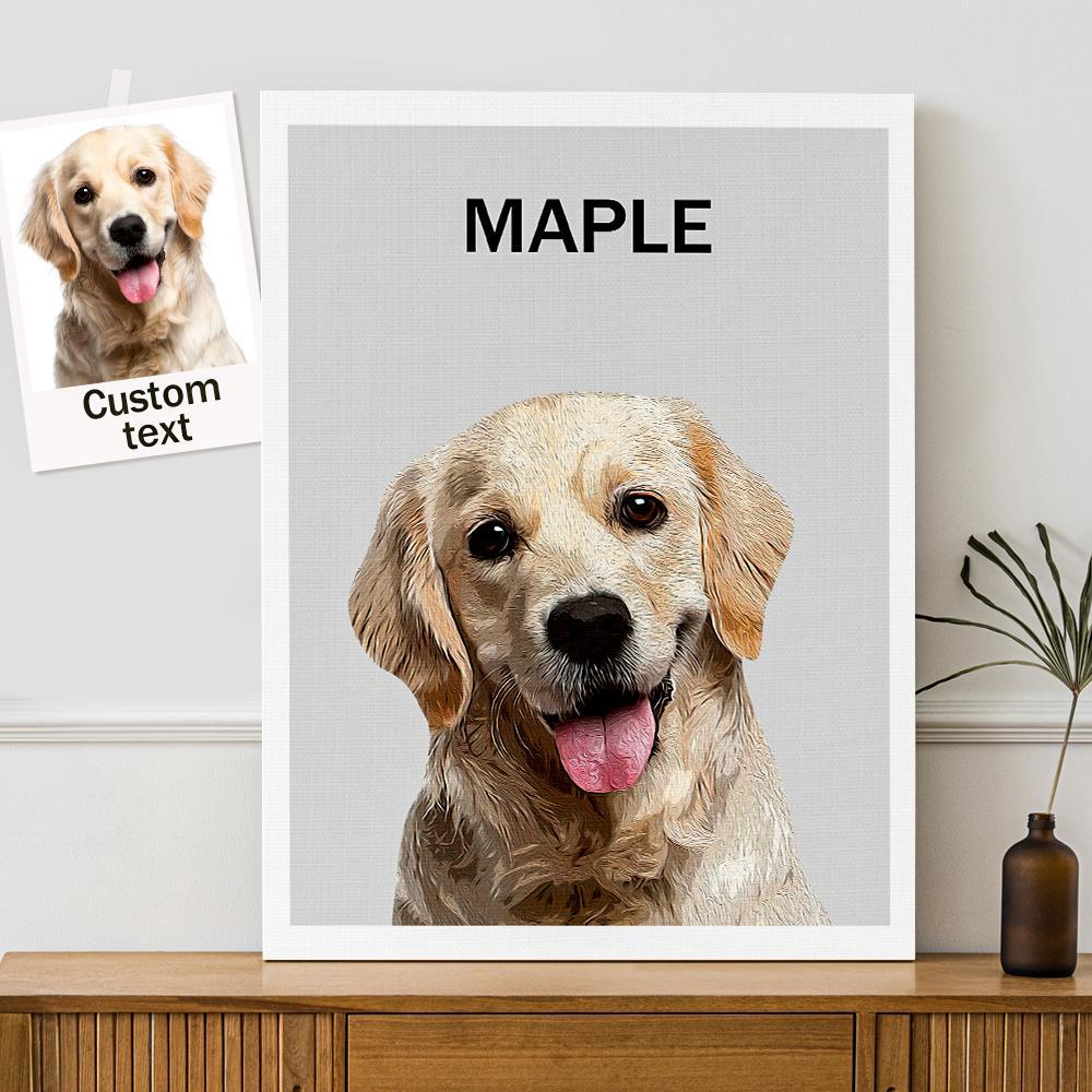 Tableau Impressions Sur Toile Personnalisées Avec Noms Et Photo Cadeau Parfait Pour Les Amoureux Des Animaux De Compagnie - soufeelfr