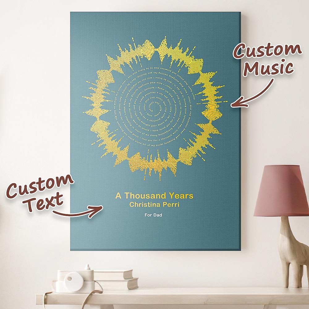 Custom Song Lyrics Art Print Personalised Sound Wave Wall Art Decor Best Gift For Her