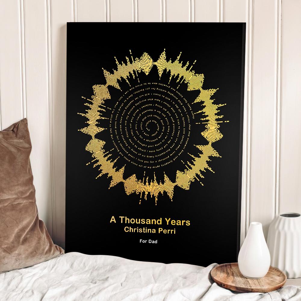 Custom Song Lyrics Art Print Personalised Sound Wave Wall Art Decor Best Gift For Her