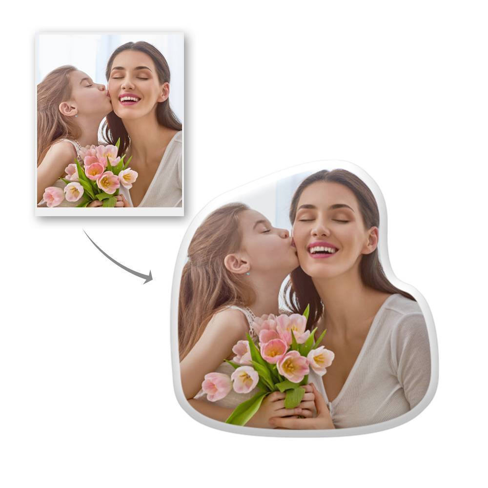 Cadeaux Pour La Fête Des Mères - Oreiller Personnalisé Visage En Photo 3d Oreiller Cadre- Chien Mignon