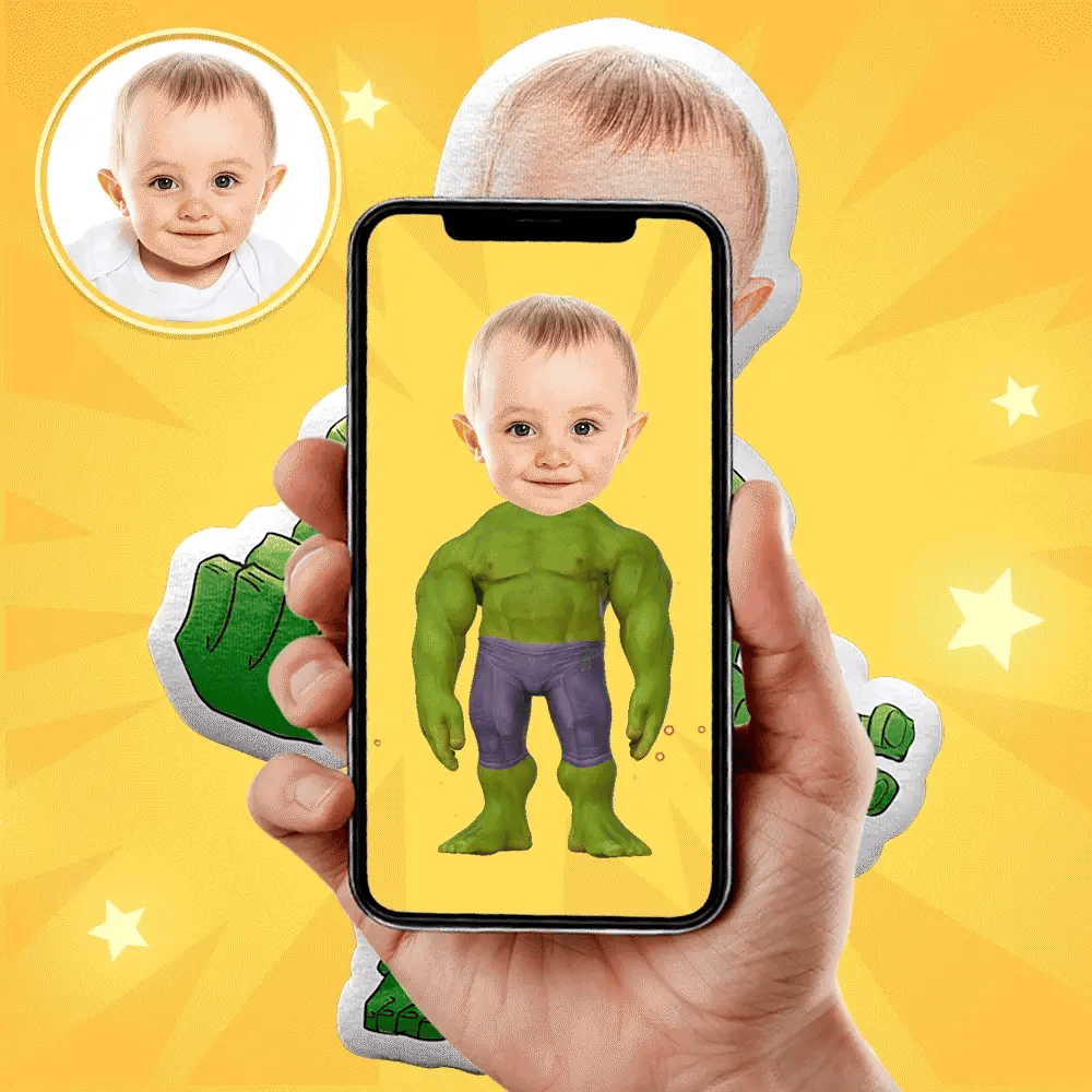Oreiller De Corps My Face Doll Poupées Personnalisées Hulk Oreiller Photo Minime Doll Ar Voir Le Cadeau - soufeelfr