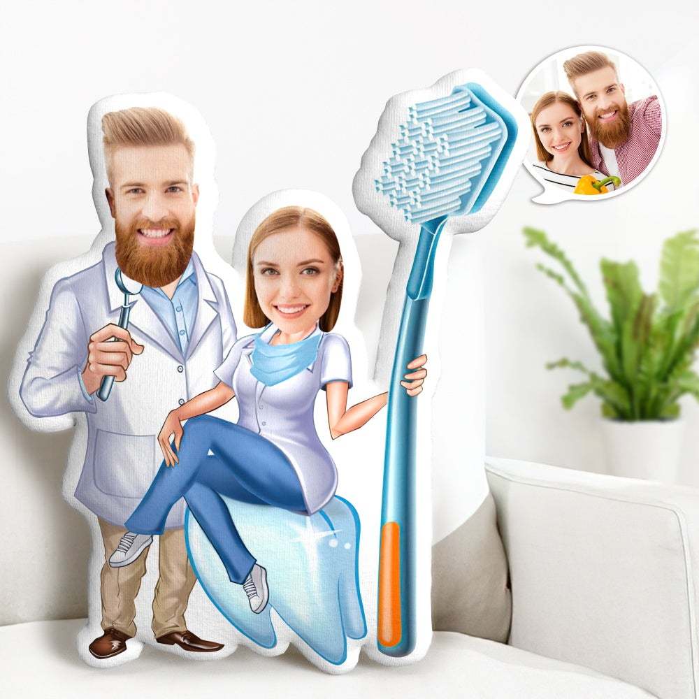 Cadeaux De La Saint-valentin Oreiller Minime Personnalisé Oreiller De Couple Personnalisé Oreiller Photo Unique Cadeaux De Couple De Dentiste