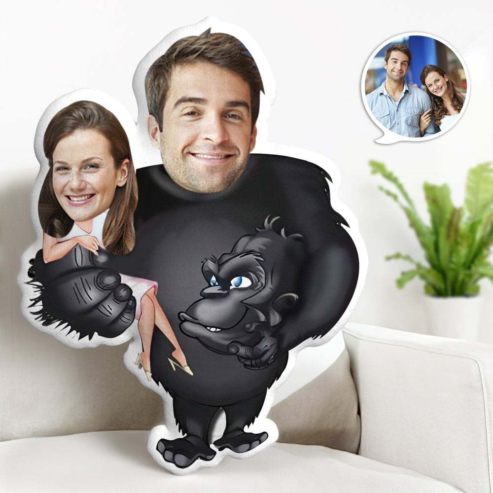 Cadeaux Personnalisés De La Saint-valentin Visage Minime Oreiller Personnalisé Couple Oreiller Cadeaux Unique Photo Oreiller Cadeaux King Kong Et Fille