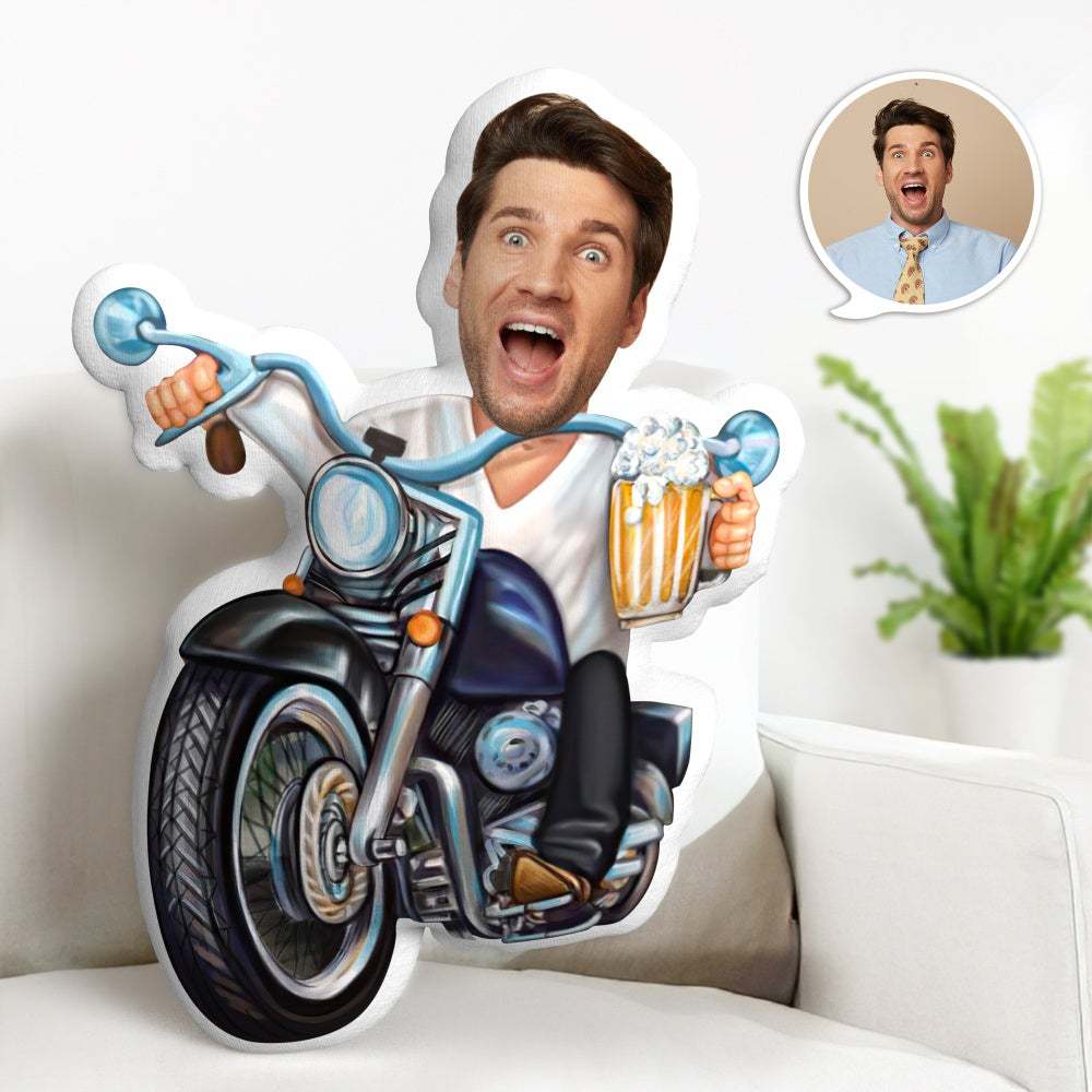 Cadeaux Personnalisés Pour Le Visage Photo Personnalisée Oreiller Minime Cadeaux De Poupée Personnalisés Cadeaux Uniques Harley Motors Oreiller