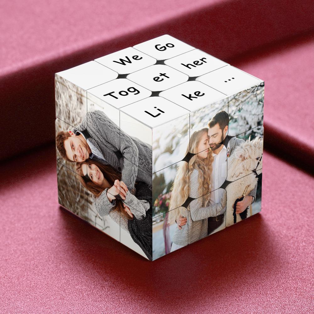 Cadeau De Texte Personnalisé De Cube Photo Personnalisé Pour Les Couples Que Nous Aimons Ensemble - soufeelfr