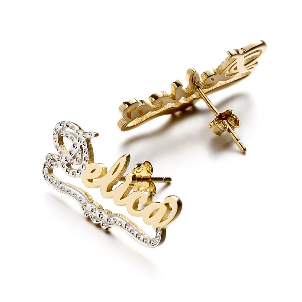 Love Yourself Boucles D'oreilles Personnalisées Avec Nom Pour Femme Boucles D'oreilles Clous - soufeelfr