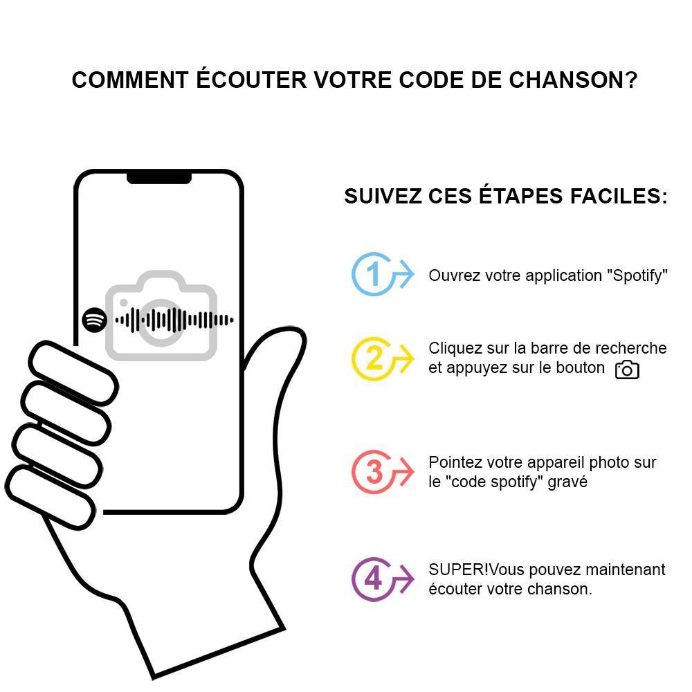 Plaque De Musique De Code Spotify Scannable Et Même Cadeau Surprise De Porte-clés De Code Spotify Personnalisé Pour Votre Amoureux