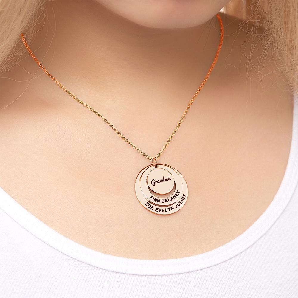 Collier Gravé Collier Prénom Cadeaux Commémoratifs Pour Les Parents