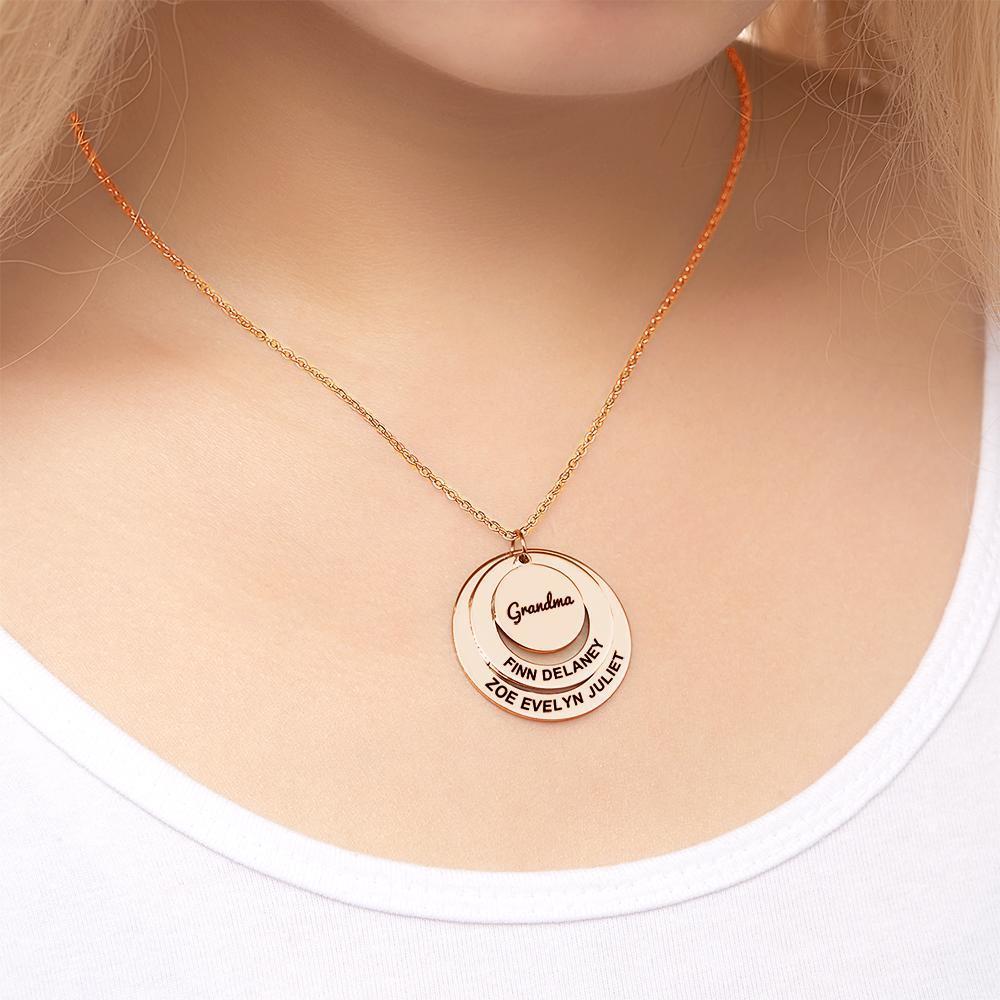 Collier Gravé Collier Prénom Cadeaux Commémoratifs Pour Les Parents