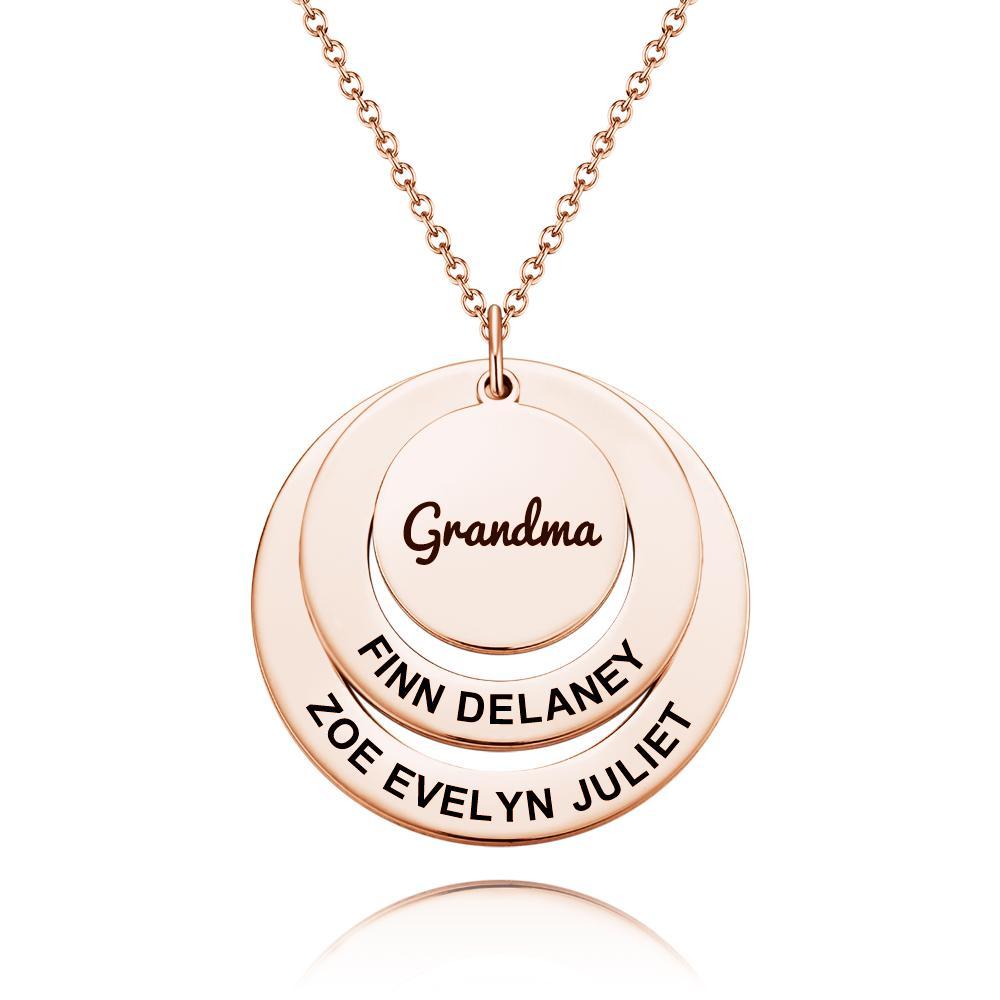 Collier Gravé Collier Prénom Cadeaux Commémoratifs Pour Les Parents