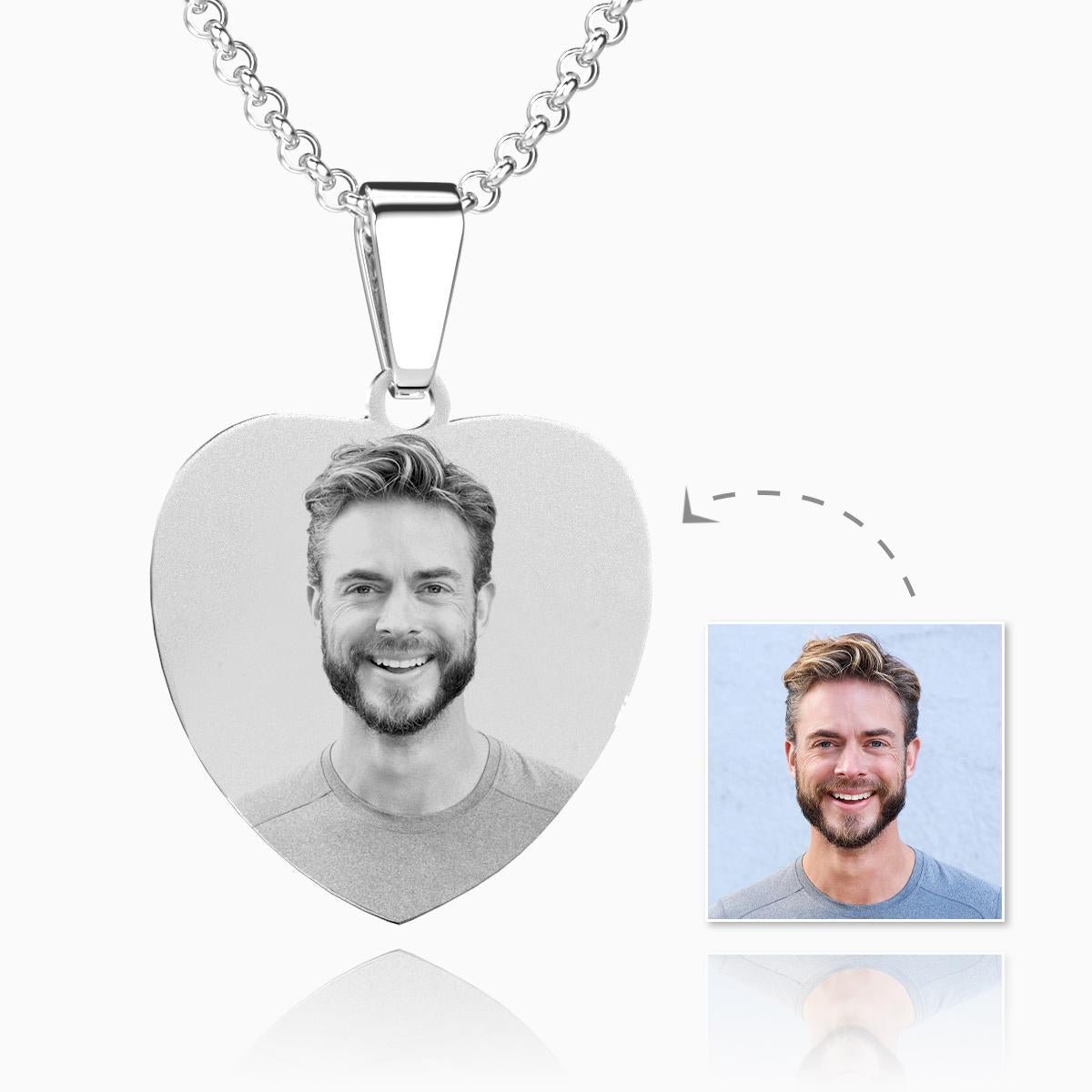 Collier Avec Étiquette Gravée En Forme De Coeur Pour Femme Avec Gravure En Acier Inoxydable Cadeaux Pour Garçon