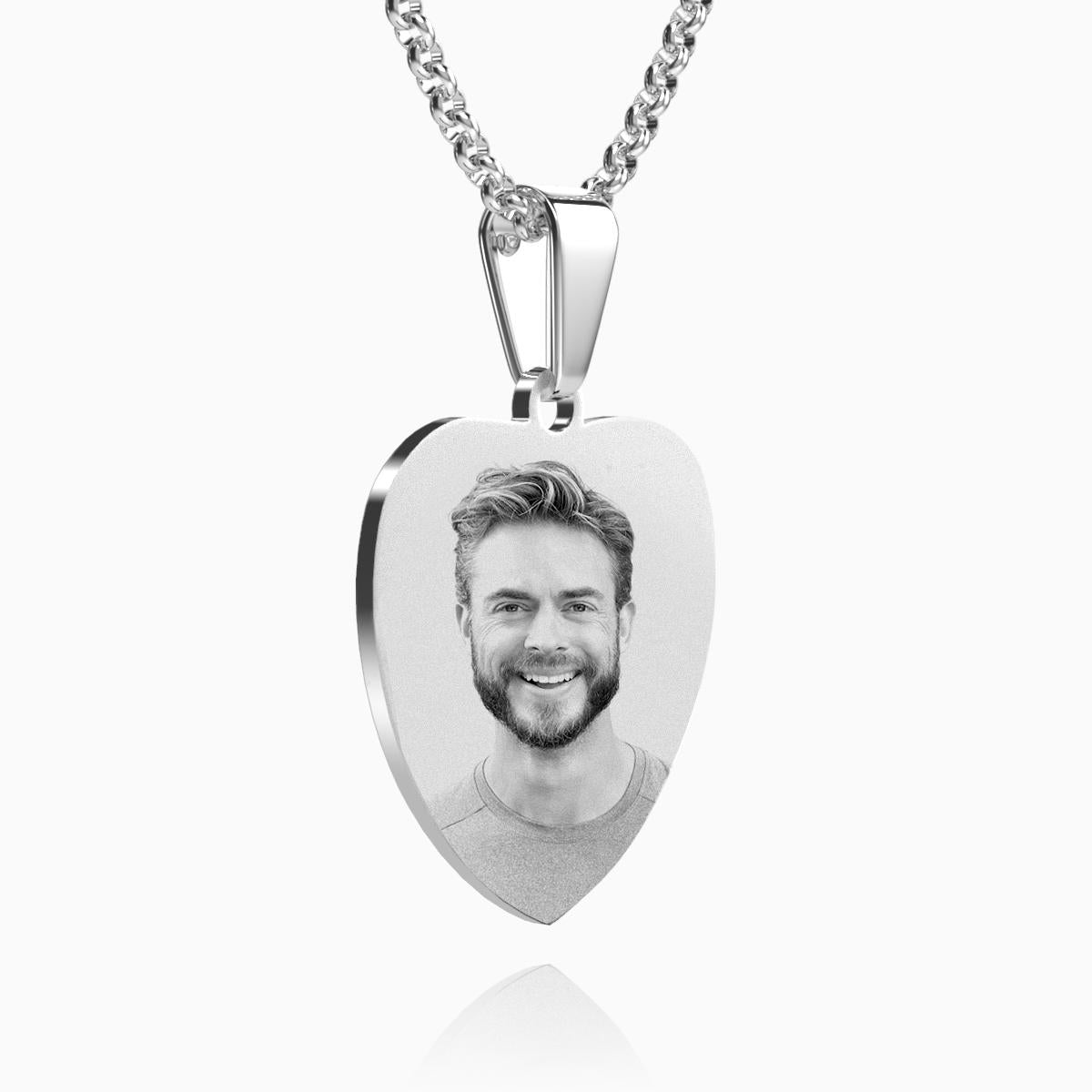 Collier Avec Étiquette Gravée En Forme De Coeur Pour Femme Avec Gravure En Acier Inoxydable Cadeaux Pour Garçon