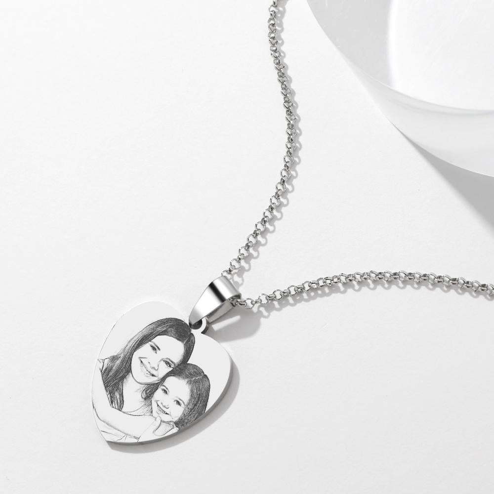 Numérisable Musique Code Collier Gravé Coeur Tag Collier Personnalisé Musique Chanson Collier Cadeaux Pour Petite Amie