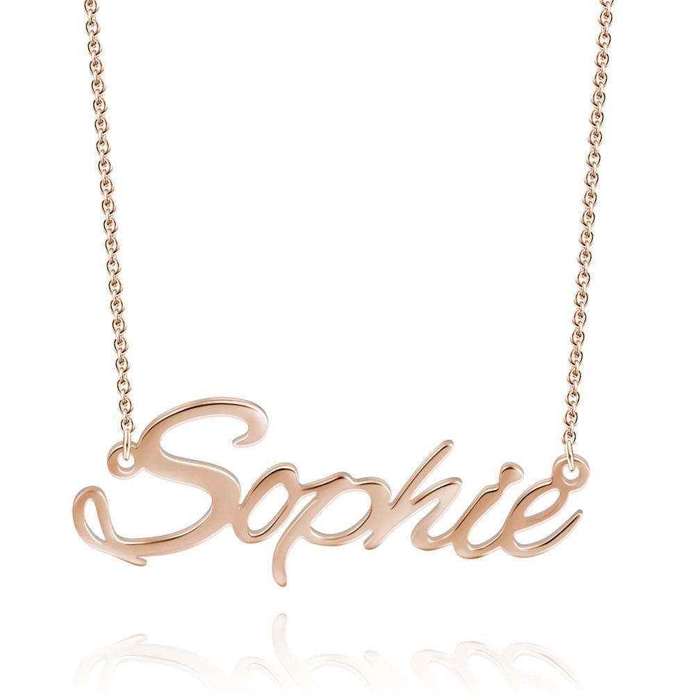 Collier Prenom Collier Prénom Or Rosé Plaqué Argent Massif 925