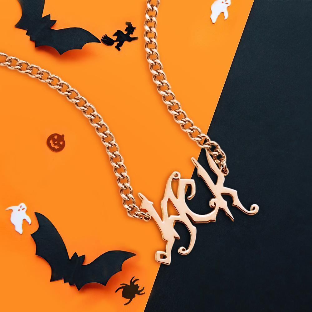 Collier Prenom Collier Prénom Collier Personnalisé Cadeaux Argent Plaqué Or Rose