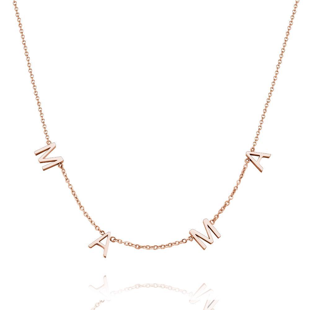 Collier Prenom Collier gravé personnalisé avec 4 lettres. Cadeaux souvenirs créatifs.