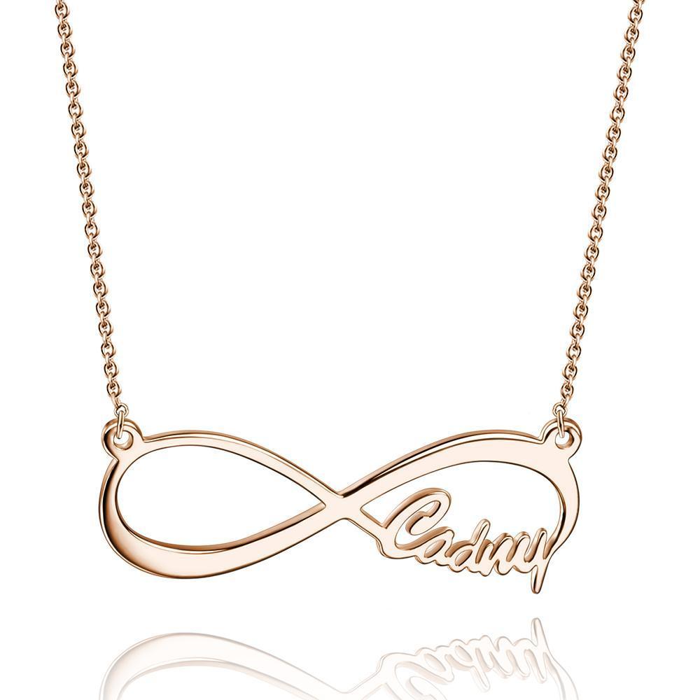 Collier Prenom Collier Prénom Infini En Argent Plaqué Or 14k