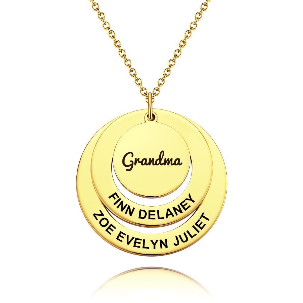 Collier Gravé Collier Prénom Cadeaux Commémoratifs Pour Les Parents