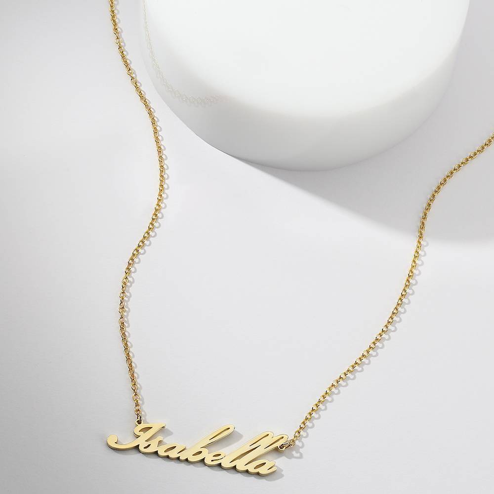 Collier Prenom Collier Prénom Personnalisé En Argent Plaqué Or 14k
