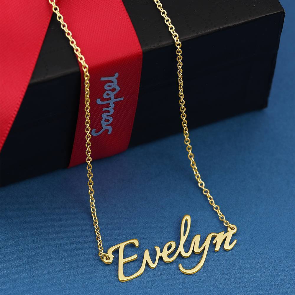 Collier Prenom Collier Prénom Personnalisé - Collier Prénom en Or 14K - Collier en Or avec Prénom - Idées de Cadeau d'Anniversaire pour le Meilleur Ami