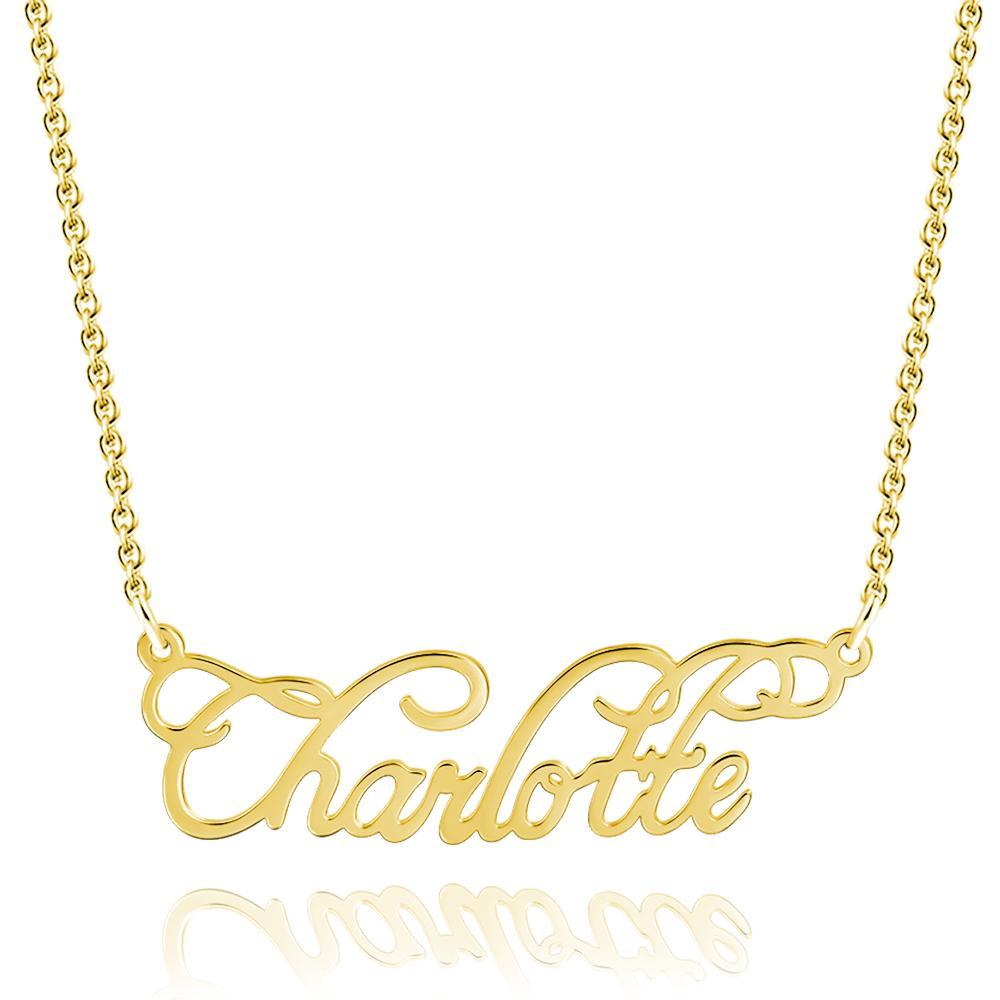 Collier Prenom Prénom Collier- Plaqué Or 14k