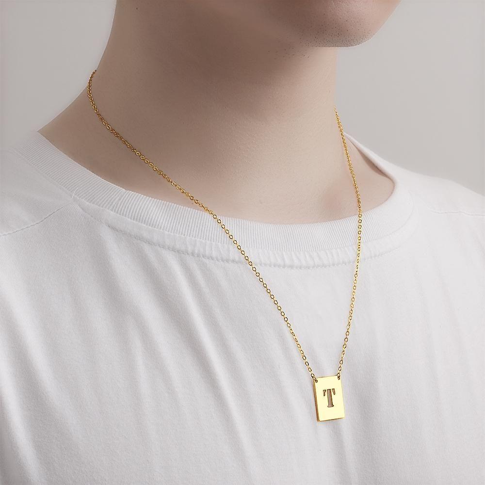 Collier Prenom Collier Personnalisé Collier Homme Collier Cha?ne épaisse - Plaqué Or 14 Carats