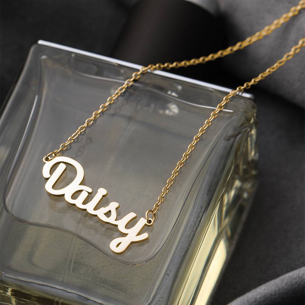 Collier Prenom Collier Prénom Personnalisé En Argent Plaqué Or 14k