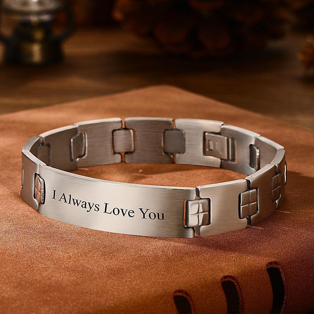 Bracelet Personnalisé Bracelet Gravé Bracelet D`homme Bracelet De Prénom Personnalisez Votre Texte Cadeaux Pour Lui