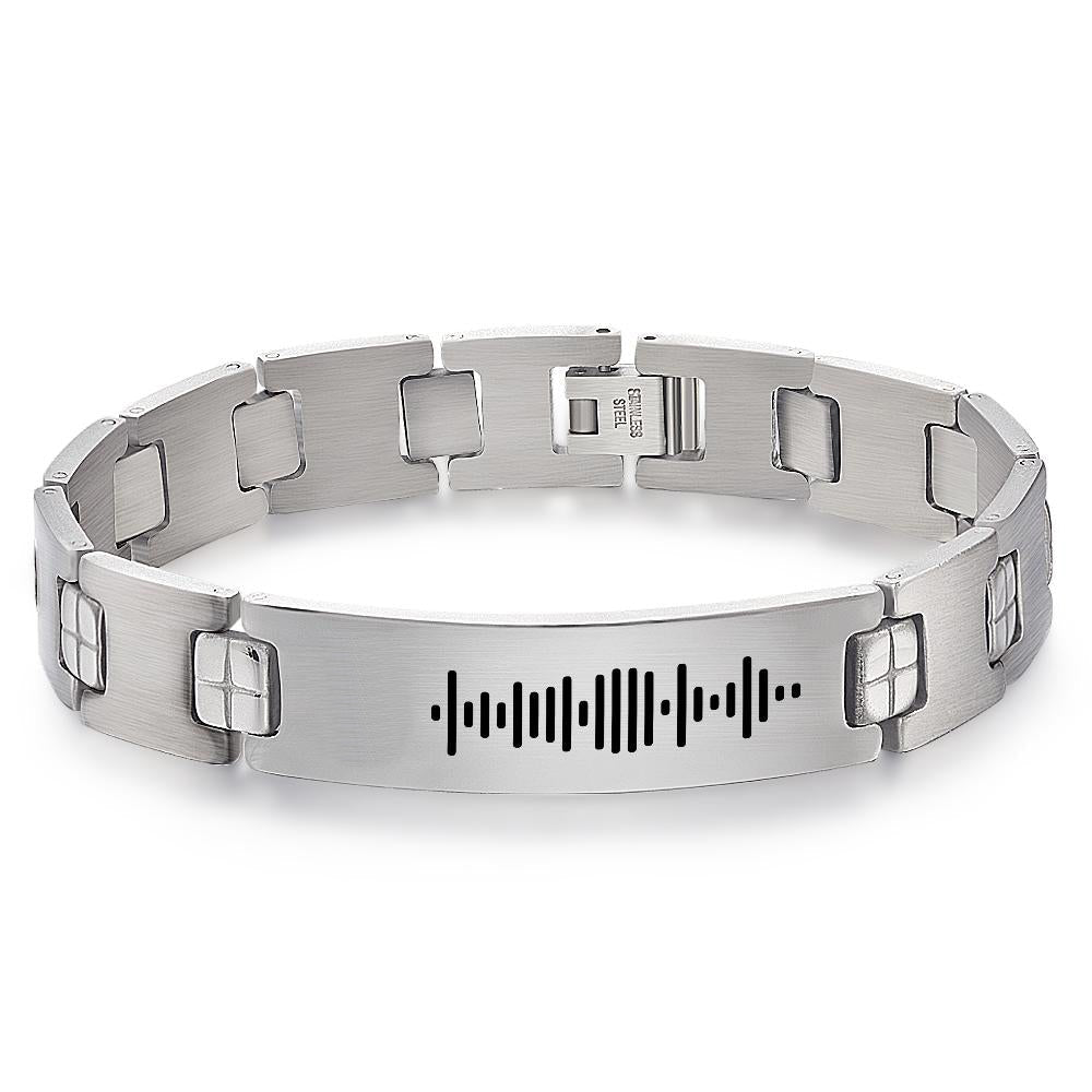Cadeau De Musique De Bracelet D'homme De Code De Musique Scannable Personnalisé