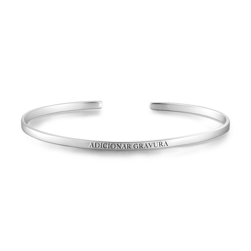 Bracelet Personnalisé Bracelet Jonc Gravable En Argent