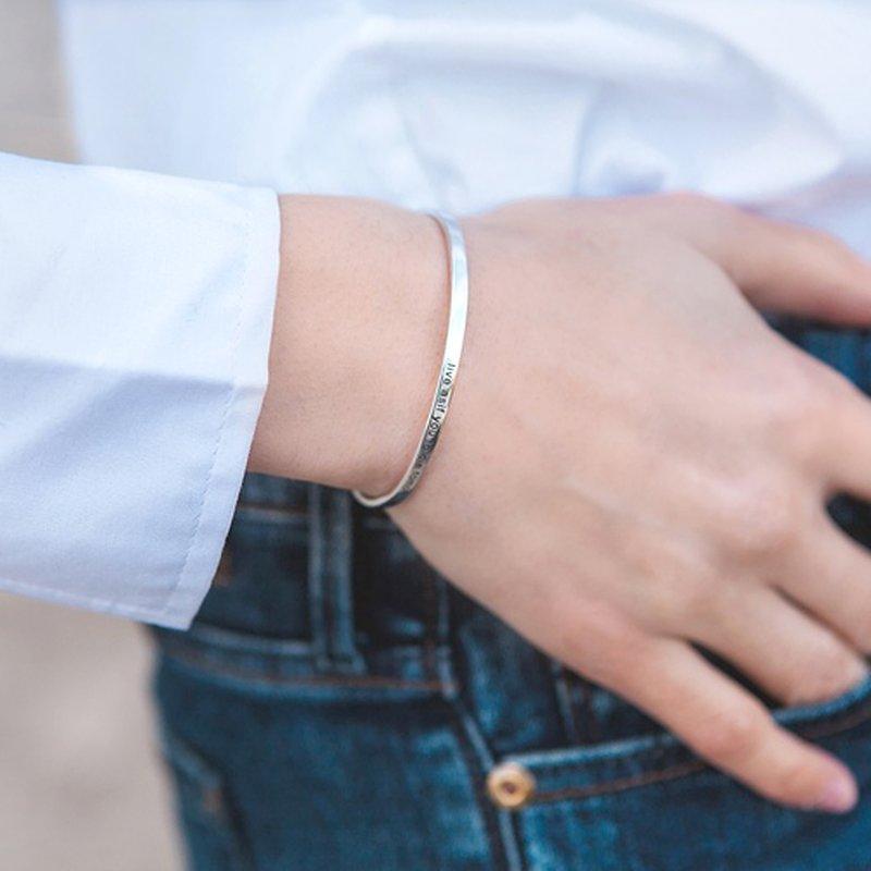 Bracelet Jonc Gravable En Argent
