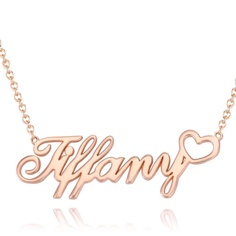 Collier Prenom Collier Prénom Personnalisé Avec Petit Coeur, Cadeaux Pour Elle