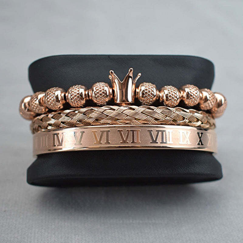 Ensemble De Bracelets De Couronne De Luxe Bracelet Pour Homme Royal Classique En 4 Couleurs Cadeau Parfait Pour Homme - soufeelfr
