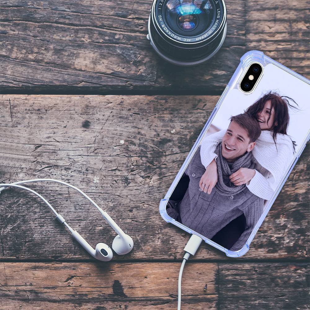 Coque Photo Silicone Anti-goutte Coquille Bleu Ciel - Iphone X