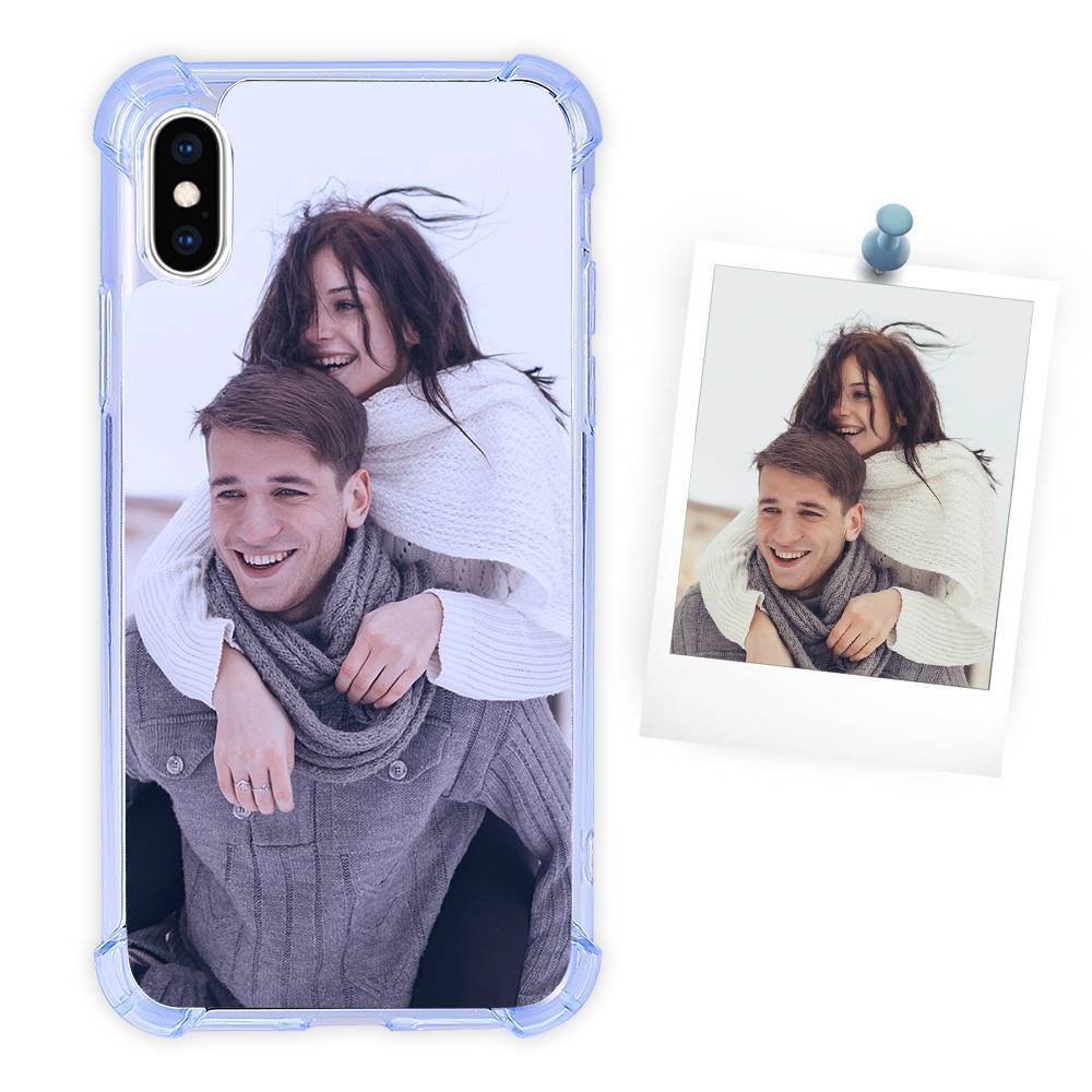 Coque Photo Silicone Anti-goutte Soft Shell Bleu Ciel - Iphone Xs