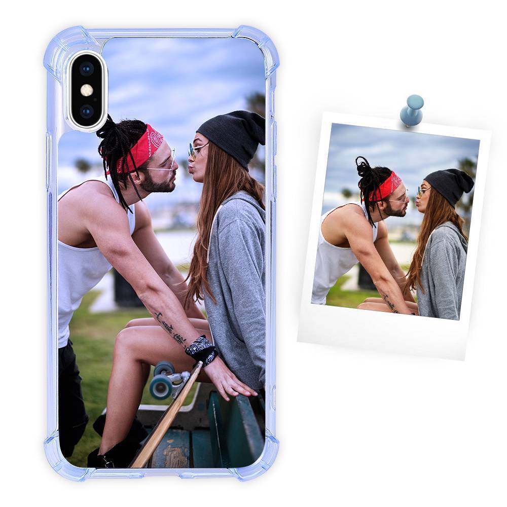 Coque Photo Silicone Anti-goutte Coquille Bleu Ciel - Iphone X