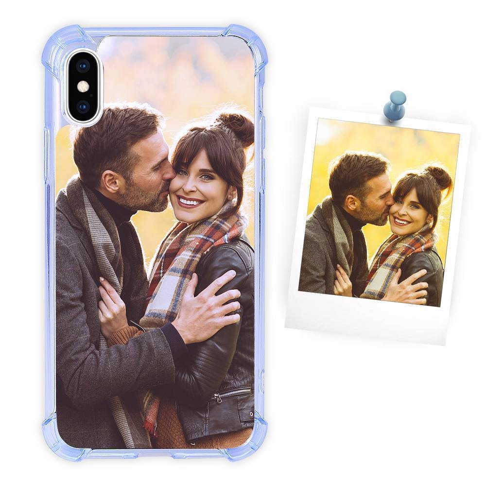 Coque Photo Silicone Anti-goutte Soft Shell Bleu Ciel - Iphone Xs