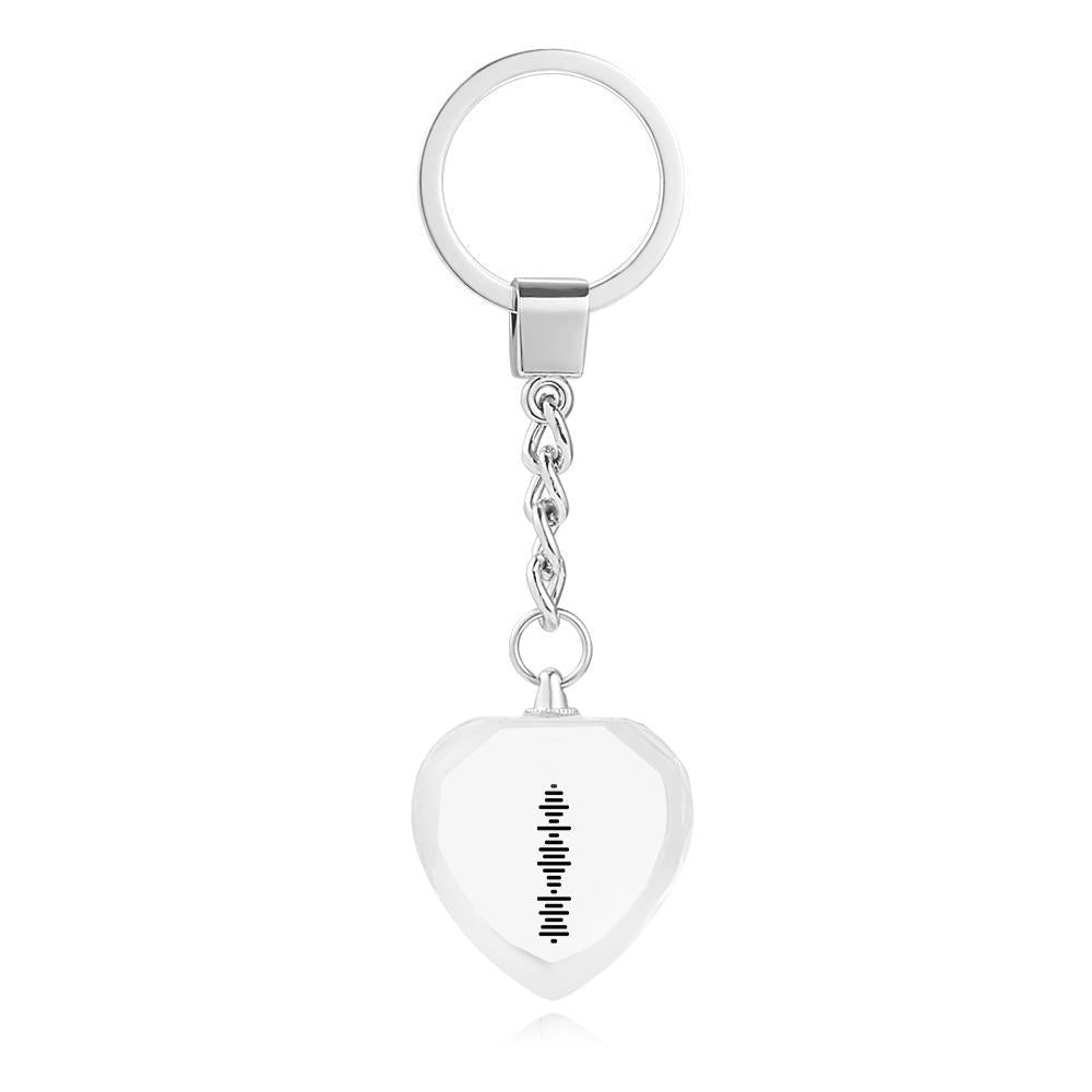 Scannable Custom Music Code Keychain Gravé Music Song Crystal Keychain Cadeaux Commémoratifs