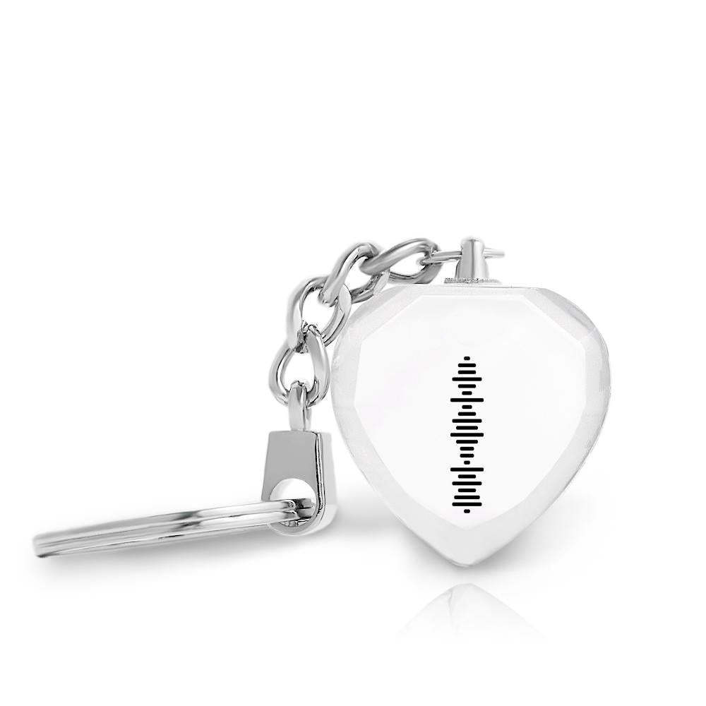 Scannable Custom Music Code Keychain Gravé Music Song Crystal Keychain Cadeaux Commémoratifs