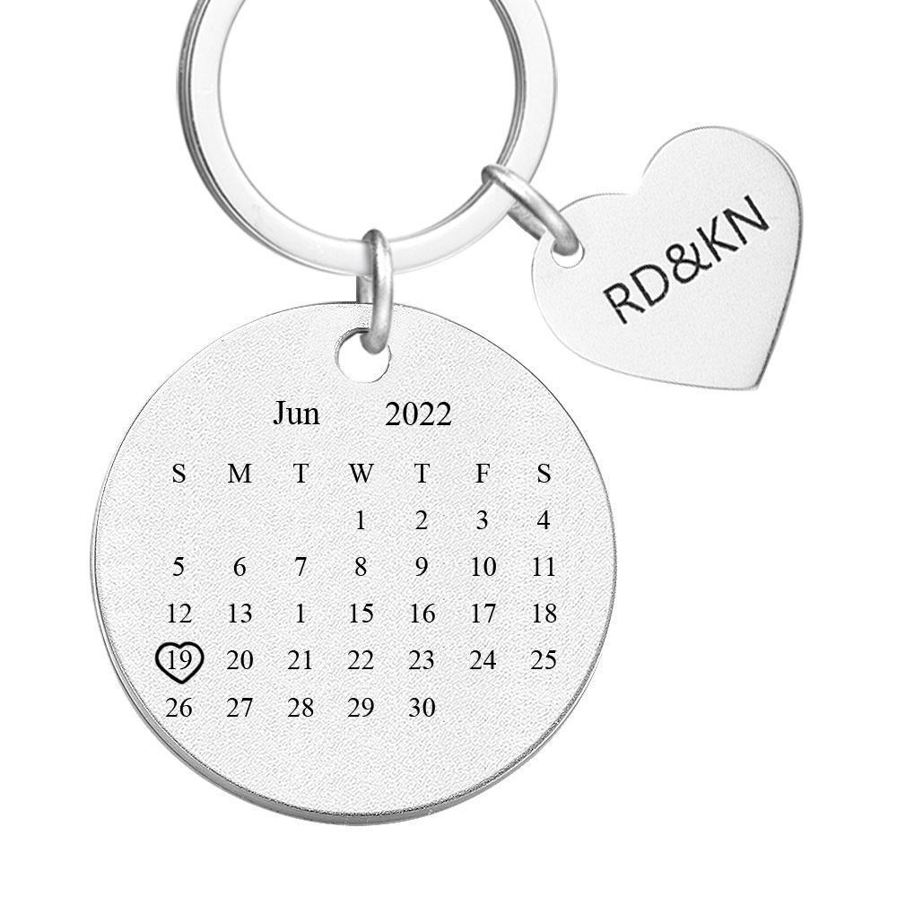 Porte-clés Photo Personnalisé Cadeau Porte-clés Calendrier Gravé Personnalisé Pour Le Père - soufeelfr