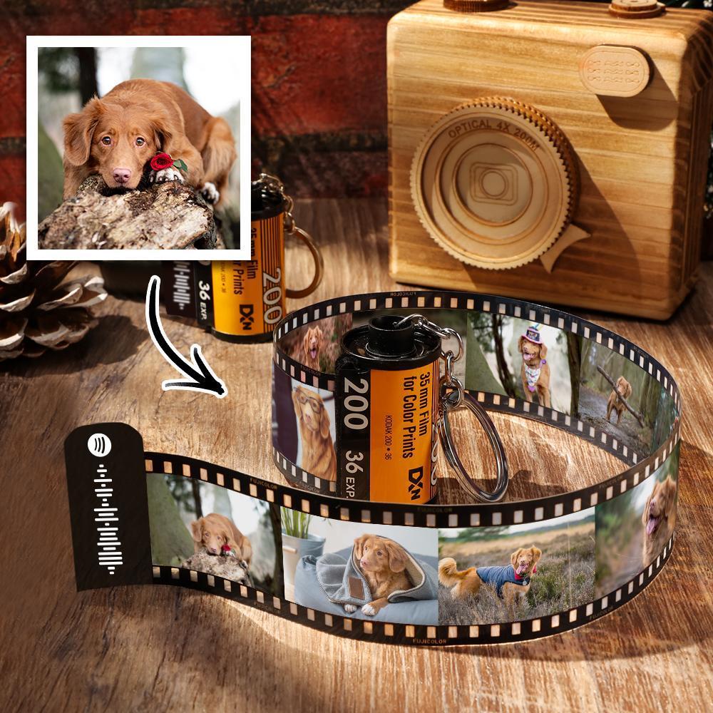 Scannable Spotify Code Film Porte-clés Spotify Photo Gravé Film Porte-clés Cadeaux Pour Elle 15 Photos