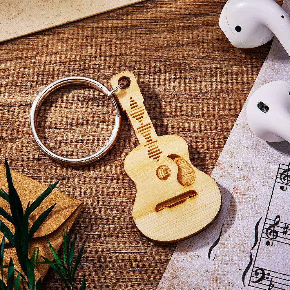Cadeau Personnalisé De Porte-clés De Guitare De Code De Spotify Pour Un Ami - soufeelfr
