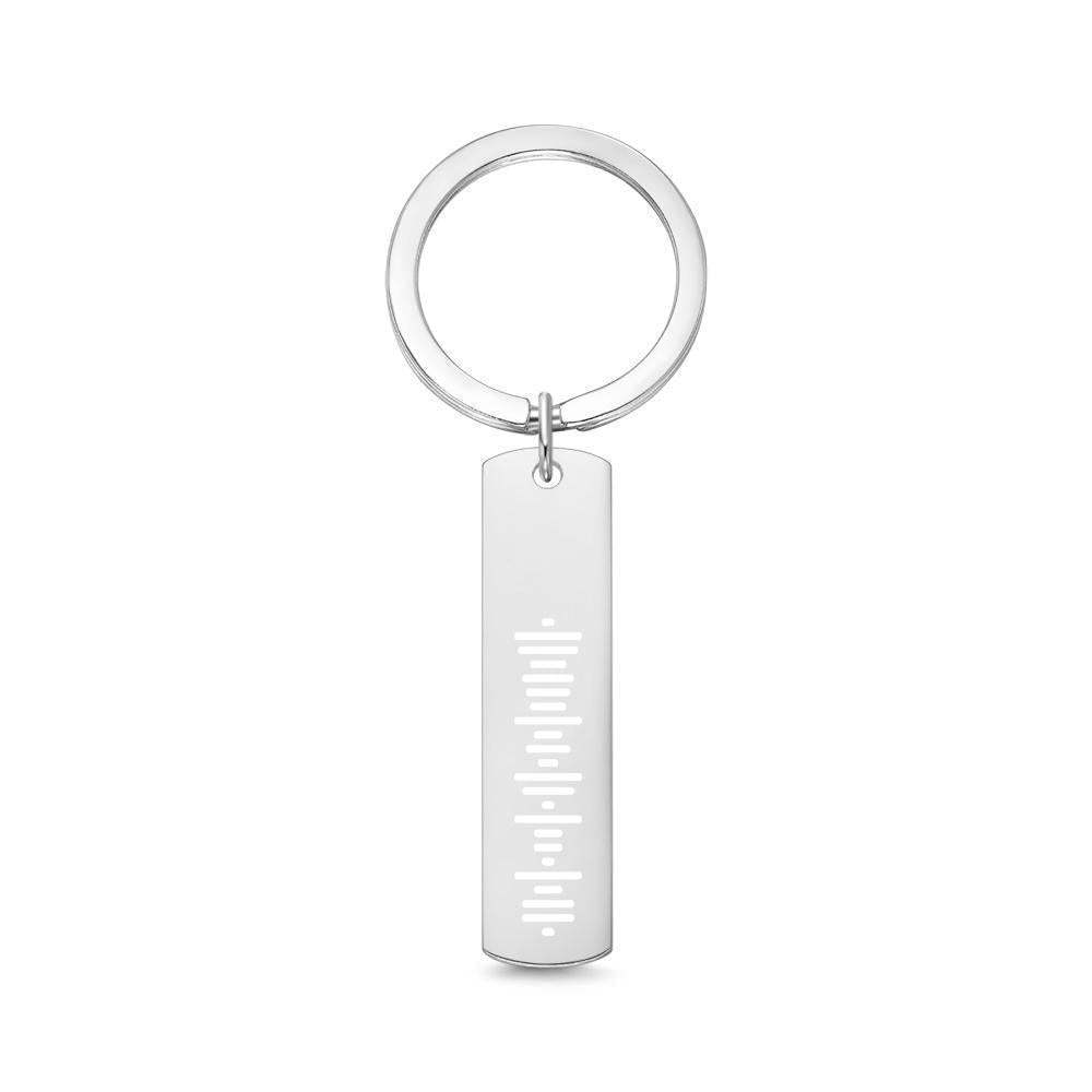 Scannable Music Code Keychain Gravé Music Song Keychain Cadeaux Pour Lui