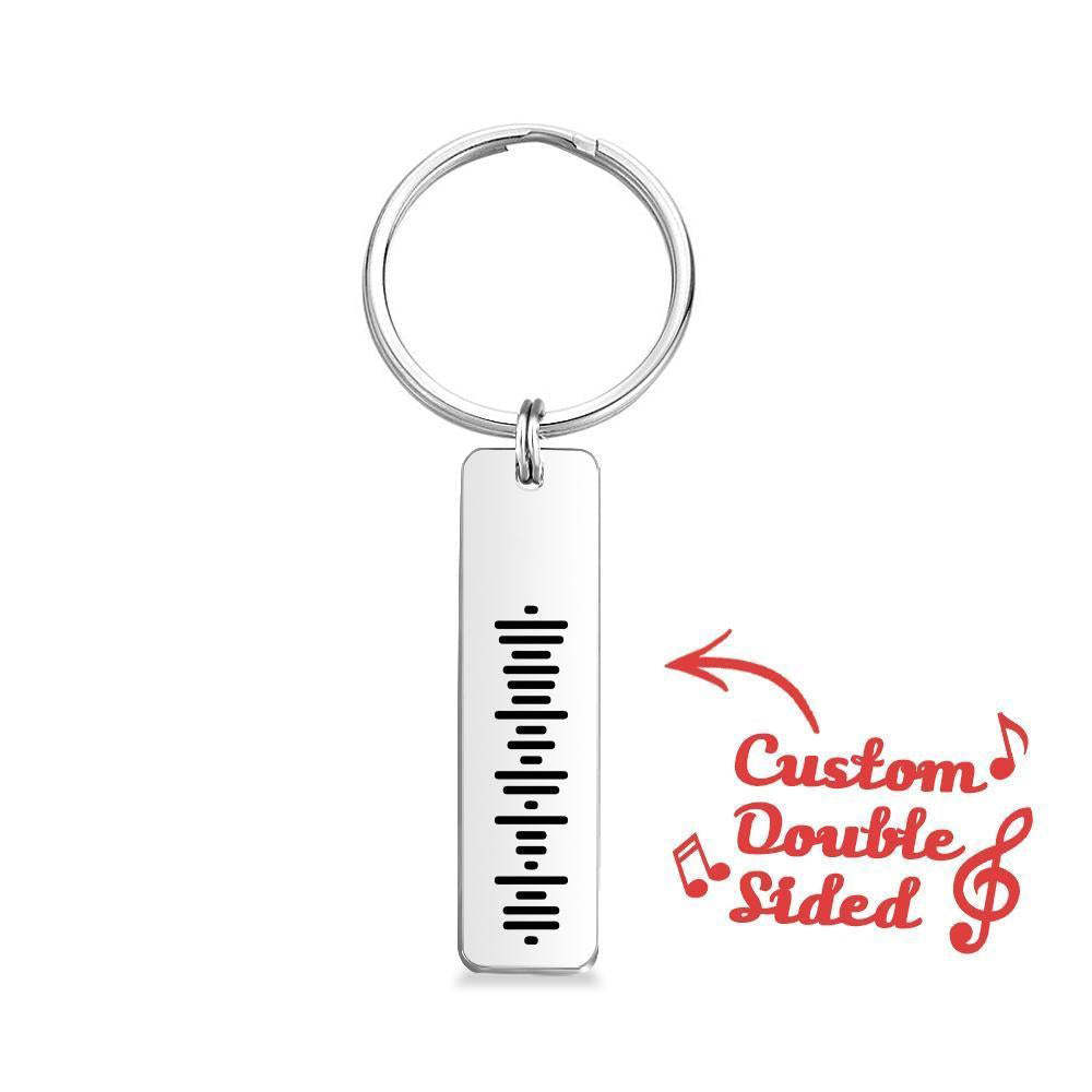 Scannable Custom Music Code Keychain Gravé Music Song Keychain Cadeaux Commémoratifs