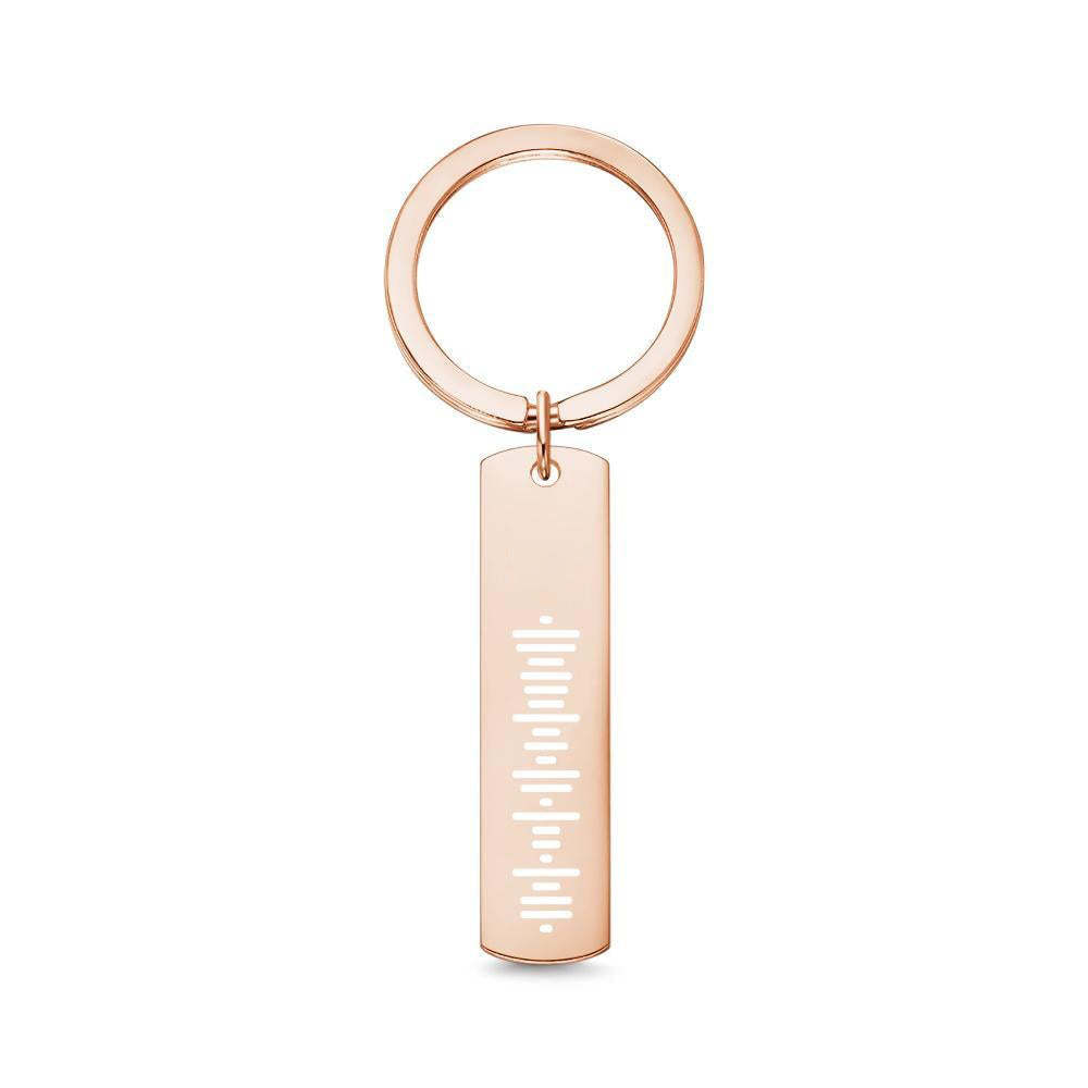 Scannable Music Code Keychain Gravé Music Song Keychain Cadeaux Pour Lui