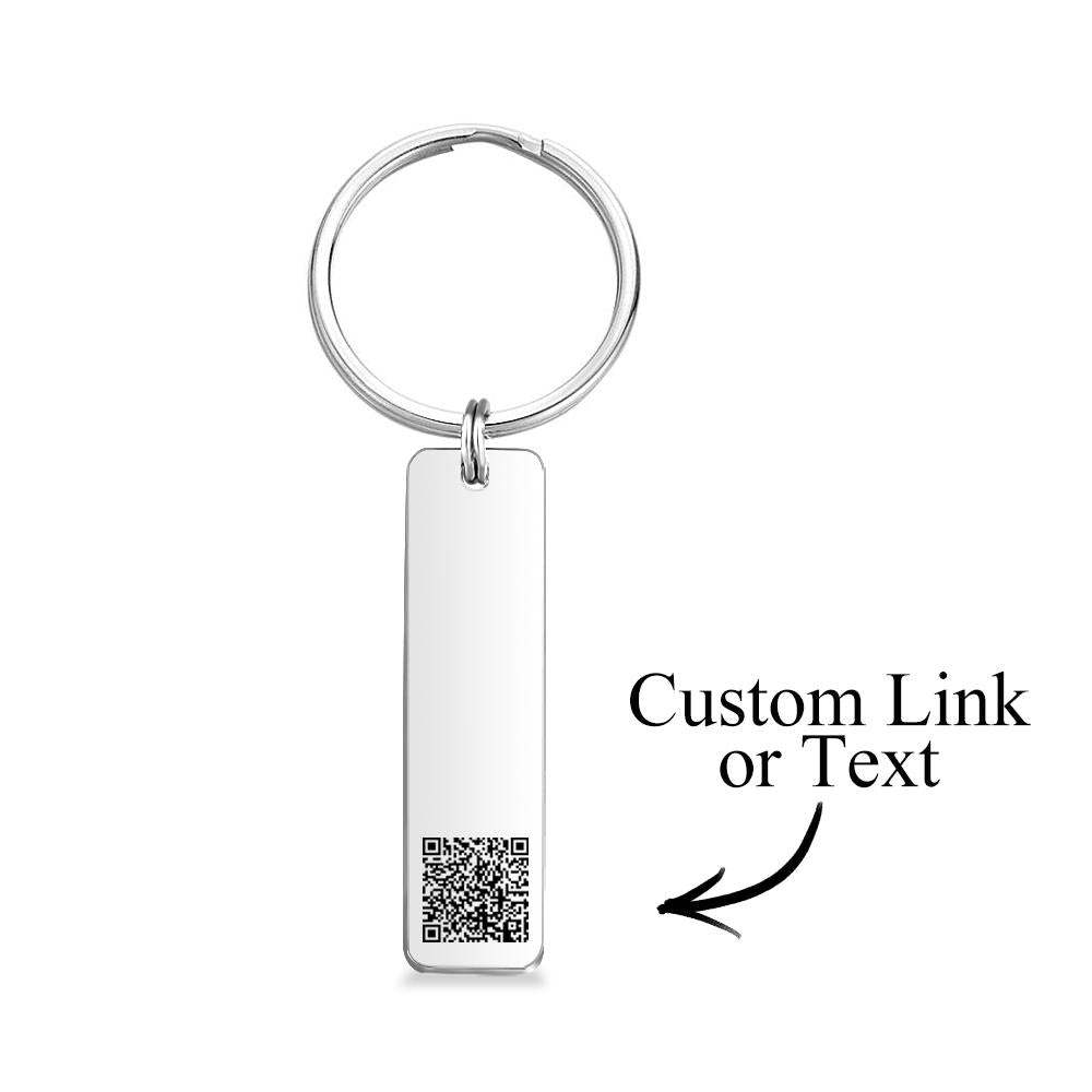 Scannable Qr Code Keychain Custom Link Keychains Cadeau Pour Lui - soufeelfr